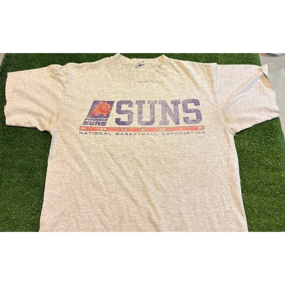 Vintage Phoenix Suns shirt mens large gray True Fan short sleeve 1990s 2 - Picture 3 of 9